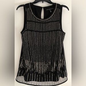 White House black market beaded shirt